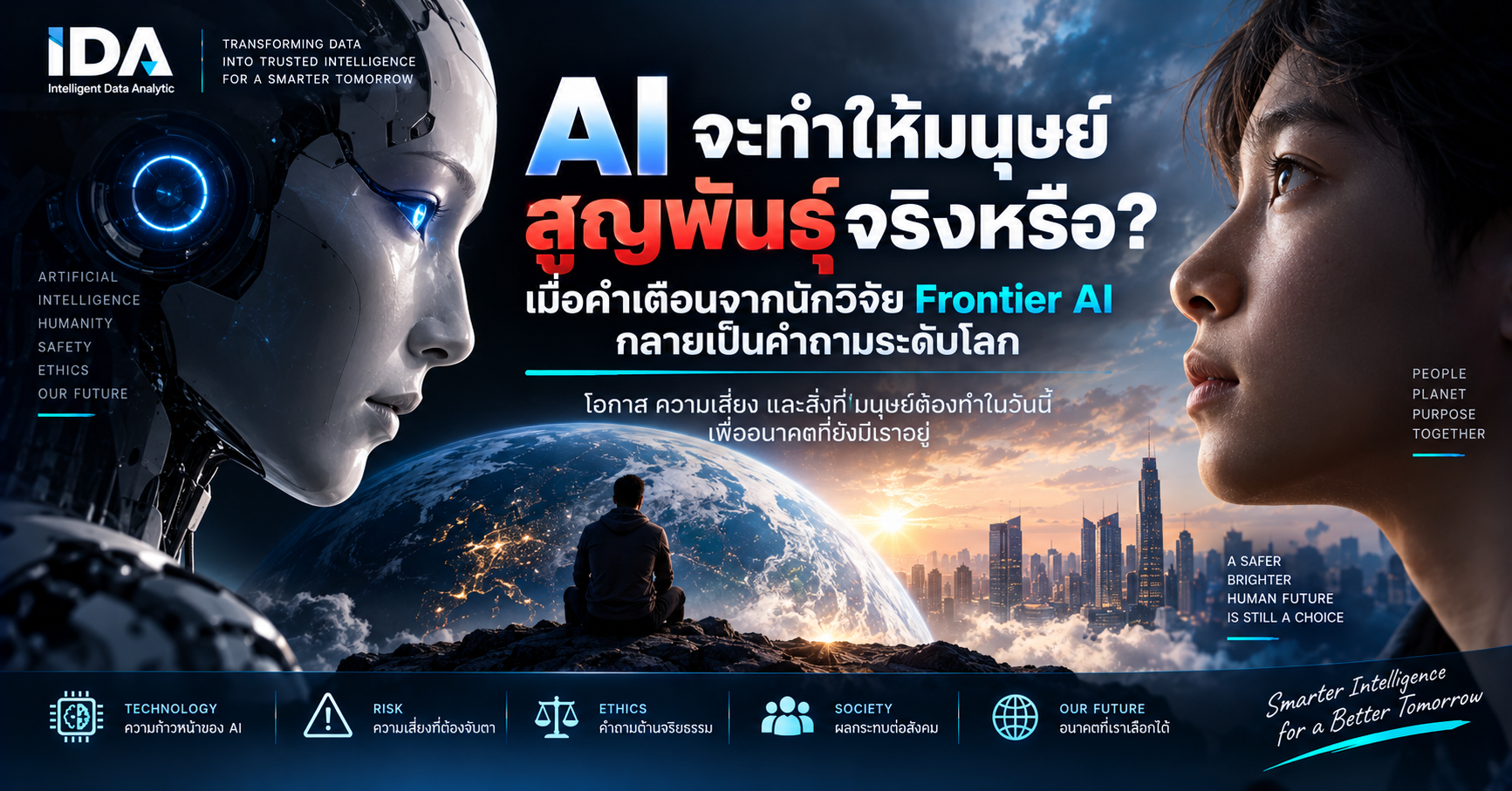 AI จะทำให้มนุษย์สูญพันธุ์จริงหรือ วิเคราะห์ความเสี่ยงจาก Frontier AI และ Superintelligence